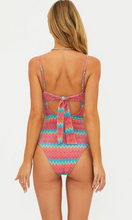 Load image into Gallery viewer, Lindy One Piece Strawberry Ice Chevron
