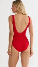 Load image into Gallery viewer, Beach Riot Elina One Piece Red Crochet Swimsuit
