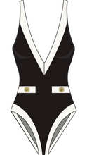 Load image into Gallery viewer, Natalya One Piece in Black/White/Blush
