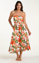 Load image into Gallery viewer, Halter Tie Front Midi Dress Vanilla Custard
