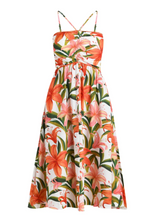 Load image into Gallery viewer, Halter Tie Front Midi Dress Vanilla Custard
