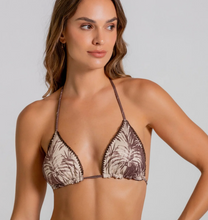 Load image into Gallery viewer, Cosita Linda Palm Breeze Trianglar Bra Top Coffee Bean
