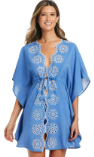 Load image into Gallery viewer, Embroidered Open Front Caftan Cover-up
