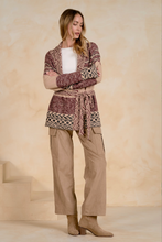 Load image into Gallery viewer, Print Cardigan Sweater
