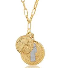 Load image into Gallery viewer, Saint II- St. Benedict Coin Necklace
