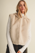 Load image into Gallery viewer, Integrated Hood Plush Faux Fur Vest
