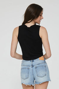 Baby Cleo Cropped Ribbed Tank