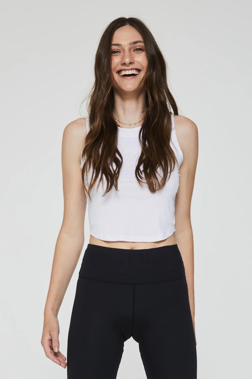 Baby Cleo Cropped Ribbed Tank