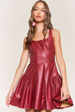 Load image into Gallery viewer, Red Sleeveless PU Dress
