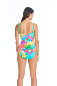 Bleu Away We Go One Shoulder One Piece