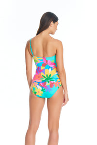 Bleu Away We Go One Shoulder One Piece