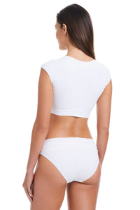 Kore Cap Sleeve Tie Front Bikini Top