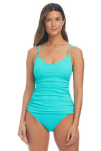 Load image into Gallery viewer, Pique Ole V-Neck Tankini Top With Floating Underwire
