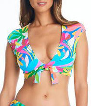 Load image into Gallery viewer, Bleu Away We Go Cap Sleeve Crop Bikini Top
