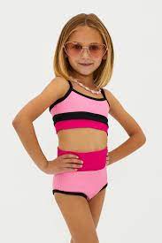 Beach Riot Little Eva & Emmie Amour Colorblock Swim Set