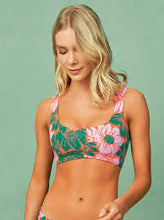 Load image into Gallery viewer, Maaji Floral Stamp Guinea Sporty Bralette Bikini Top
