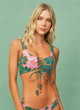 Load image into Gallery viewer, Maaji Floral Stamp Guinea Sporty Bralette Bikini Top
