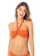 Load image into Gallery viewer, Maaji Vibrant Orange Jill Ring Bandeau Bikini Top
