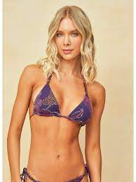 Maaji Batik Floral Balmy Rings Sliding Triangle Bikini Top