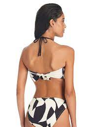 Sanctuary Abstract Island Bikini Top White Sand