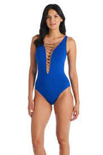 Load image into Gallery viewer, Bleu Core-Lace-Down Mio One-Piece Swimsuit
