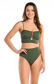 La Blanca Saltwater Sands Bandeau Midkini Top