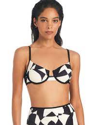 Sanctuary Abstract Island Bikini Top White Sand