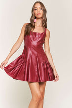 Load image into Gallery viewer, Red Sleeveless PU Dress
