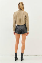 Load image into Gallery viewer, Weave Vegan Leather Shorts With Pockets
