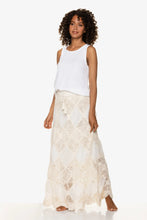 Load image into Gallery viewer, Scallop Crochet Maxi Skirt/Bandeau Dress | Ivory
