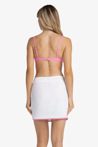 Courtney Skirt Terry Cover-Up | Pink Gingham
