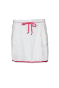 Courtney Skirt Terry Cover-Up | Pink Gingham