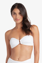 Load image into Gallery viewer, Hook Back Tortoise Bandeau | Textured White
