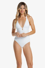 Load image into Gallery viewer, Kara Key Hole One-Piece | Textured White
