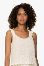 Load image into Gallery viewer, Scallop Crochet Tank | Ivory
