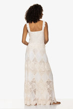 Load image into Gallery viewer, Scallop Crochet Maxi Skirt/Bandeau Dress | Ivory
