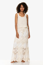 Load image into Gallery viewer, Scallop Crochet Maxi Skirt/Bandeau Dress | Ivory
