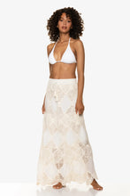 Load image into Gallery viewer, Scallop Crochet Maxi Skirt/Bandeau Dress | Ivory
