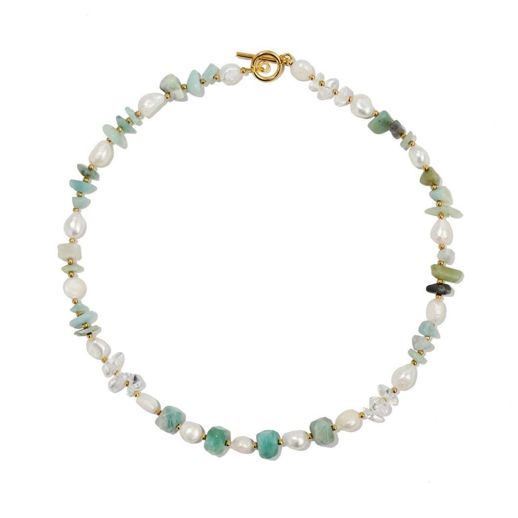 Aquamarine Toggle Necklace